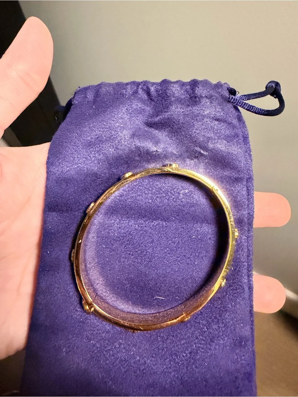 Gold Tory Burch Bangle Bracelet - Women's Accessory - M